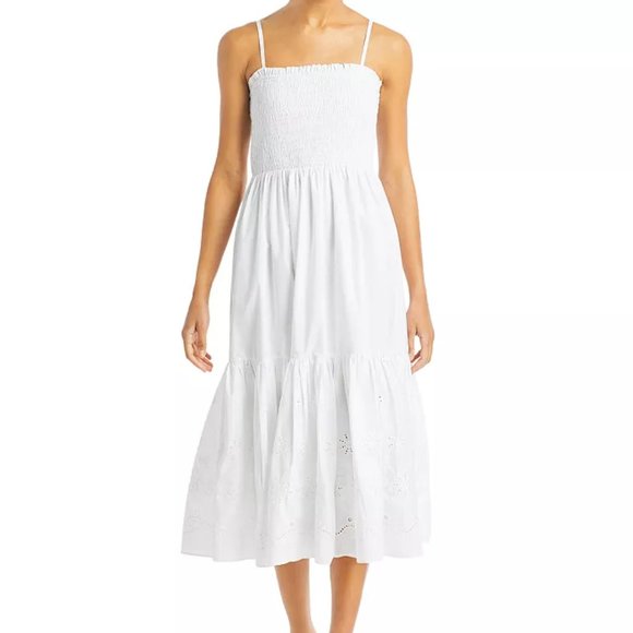 Aqua Dresses & Skirts - AQUA Sleeveless Smocked Eyelet Dress